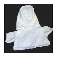 Mini White Hooded Sweatshirt 8"